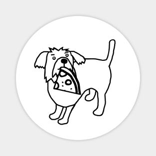 Cute Dog and Pizza Slice Magnet